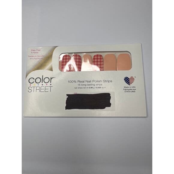 NWT Color Street “What The Check” Pink Gingham Pale Pink Nail Strips - Picture 2 of 4